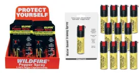 12) Wildfire Belt Clip Pepper and Inert Practice Sprays with Display