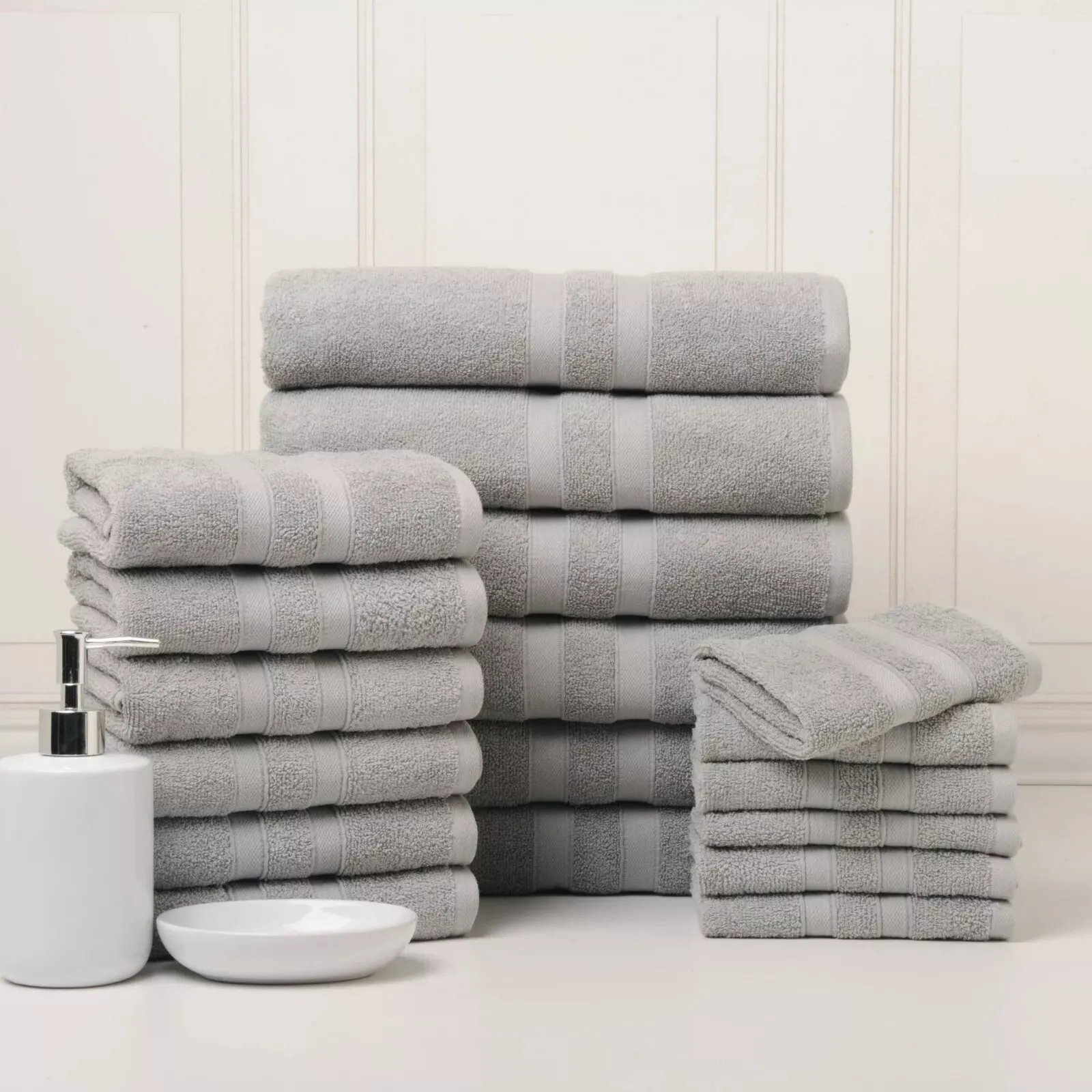 18-Piece Set: Bibb Home `Egyptian Cotton Towel Set