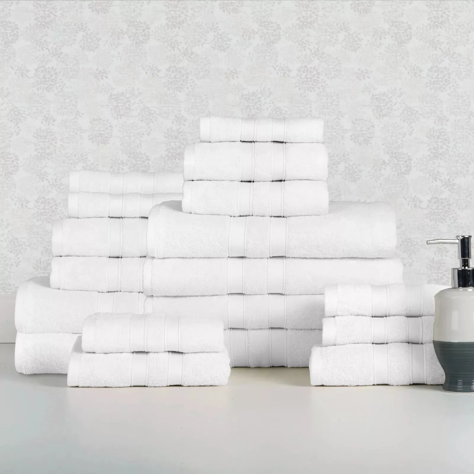 18-Piece Set: Bibb Home `Egyptian Cotton Towel Set