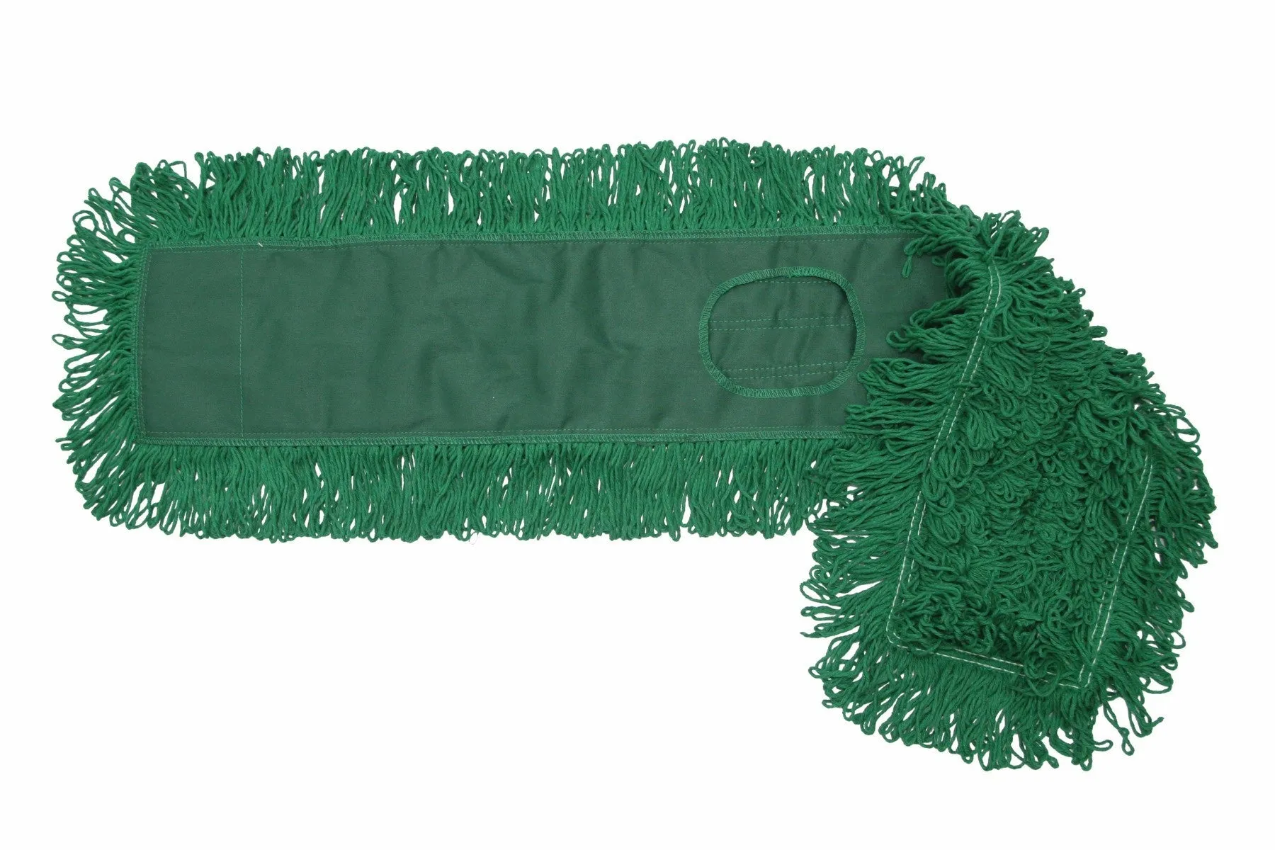 18" MaxiDust™ Green Cotton Loop-End Dust Mops - Case of 12