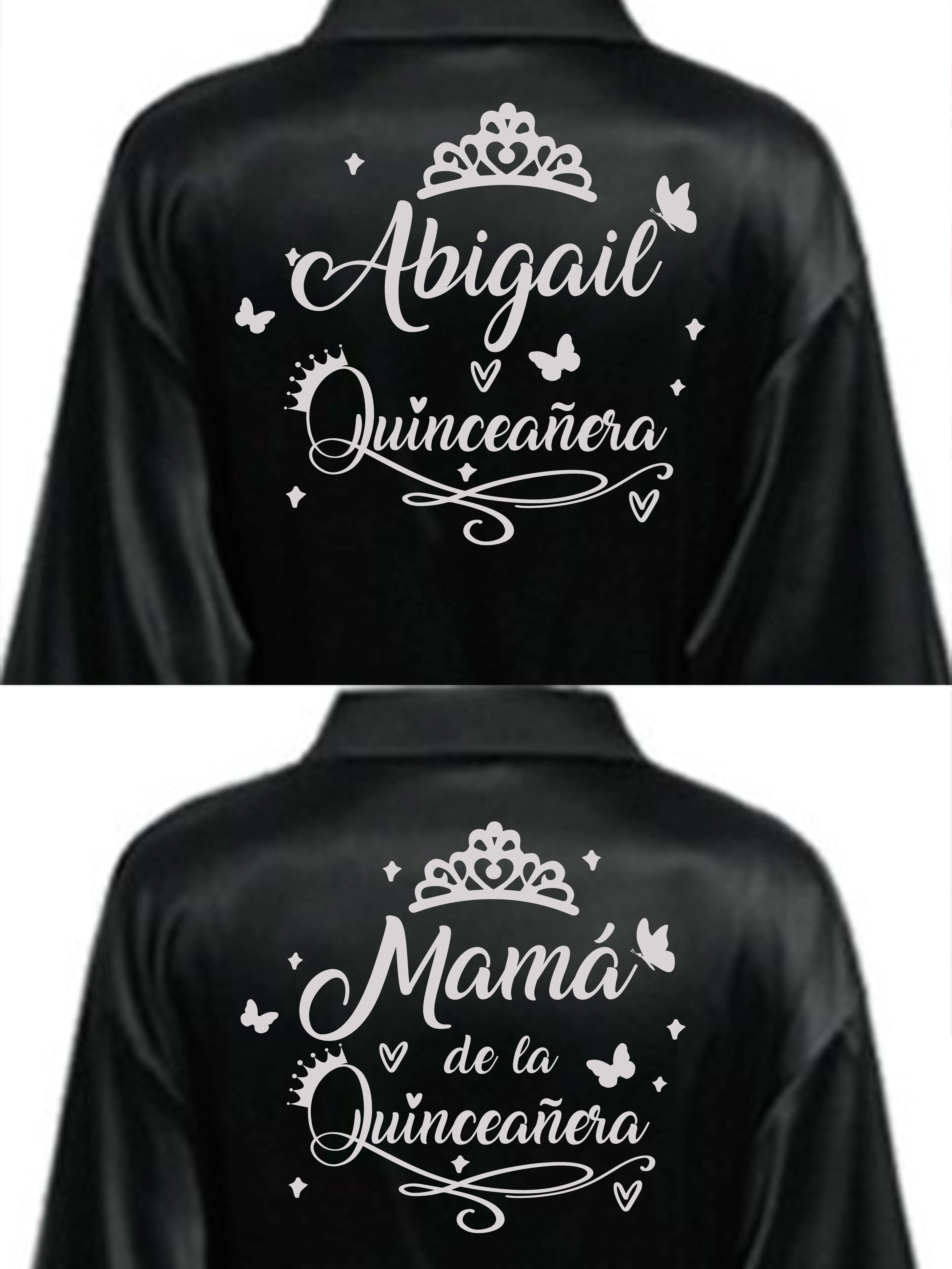 2 Batas quinceanera Black with Silver