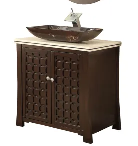 30" Modern Style Vessel Sink Giovanni Bathroom Sink Vanity model # HF339