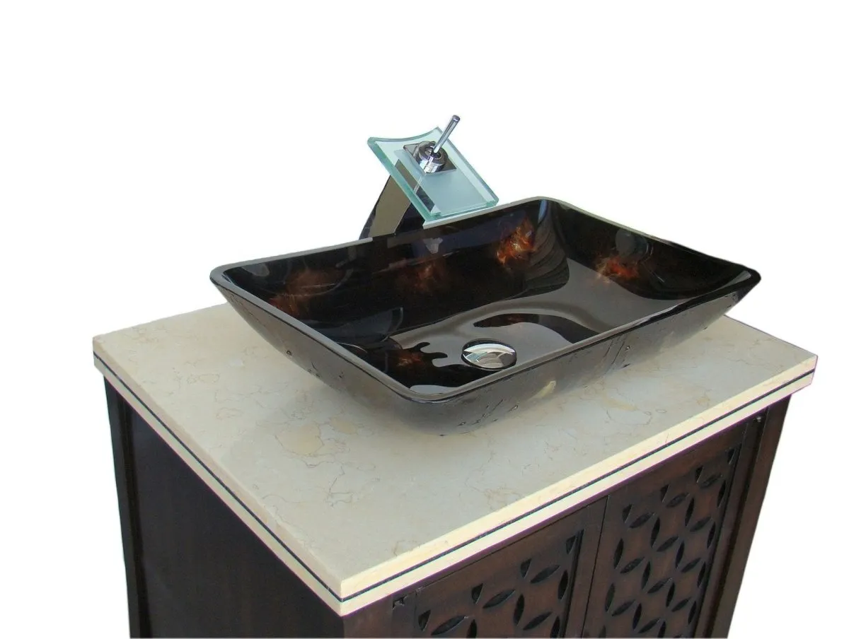 30" Modern Style Vessel Sink Giovanni Bathroom Sink Vanity model # HF339