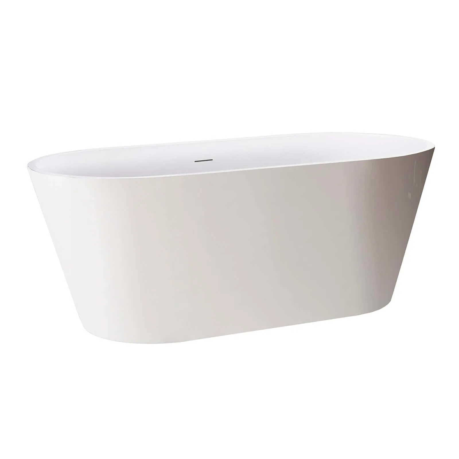 54'' White Oval Acrylic Bathtub