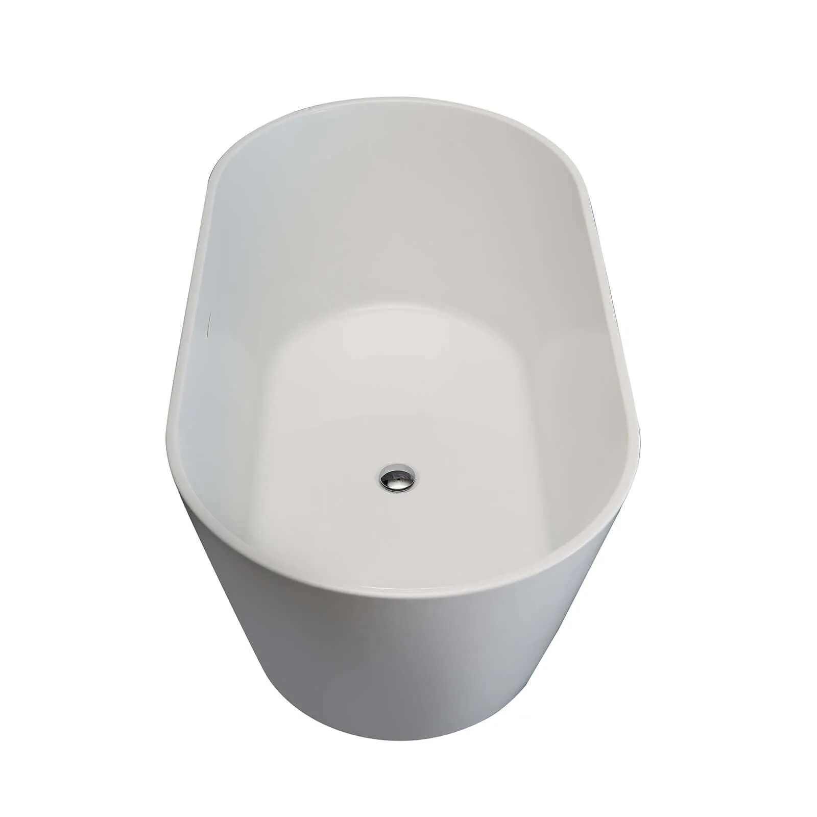 54'' White Oval Acrylic Bathtub