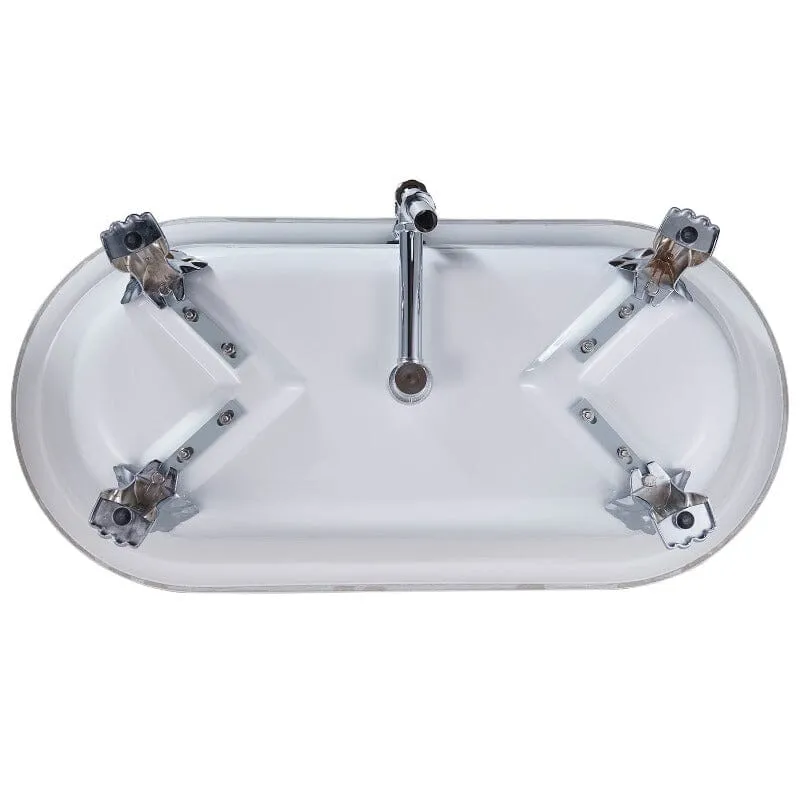 59" Double Ended Clawfoot Bathtub, Classical, Acrylic, IAPMO Certified