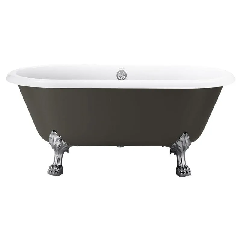 59" Double Ended Clawfoot Bathtub, Classical, Acrylic, IAPMO Certified