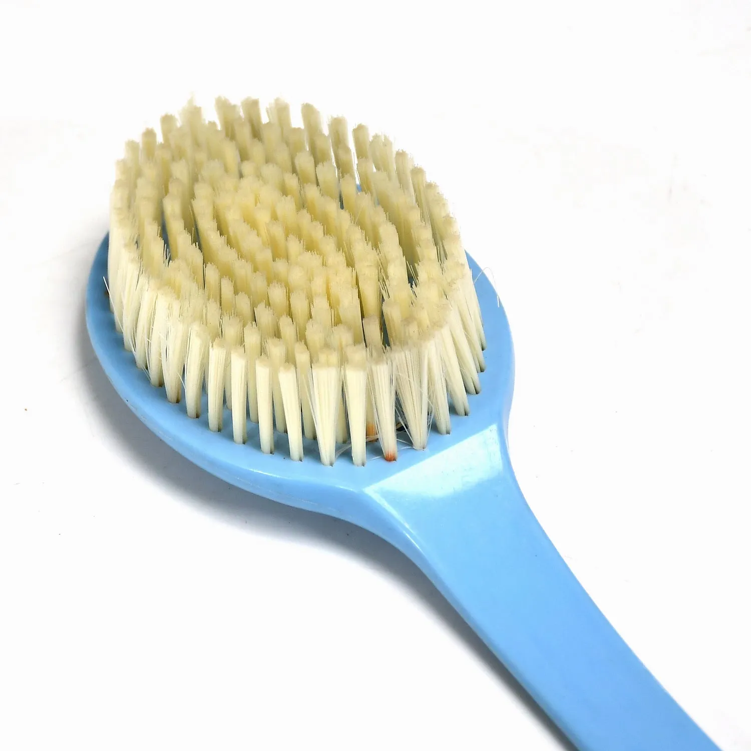 6664 Bath Brush with Bristles, Long Handle for Exfoliating Back, Body, and Feet, Bath and Shower