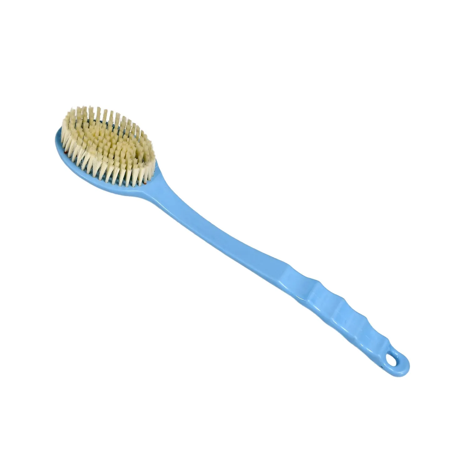 6664 Bath Brush with Bristles, Long Handle for Exfoliating Back, Body, and Feet, Bath and Shower