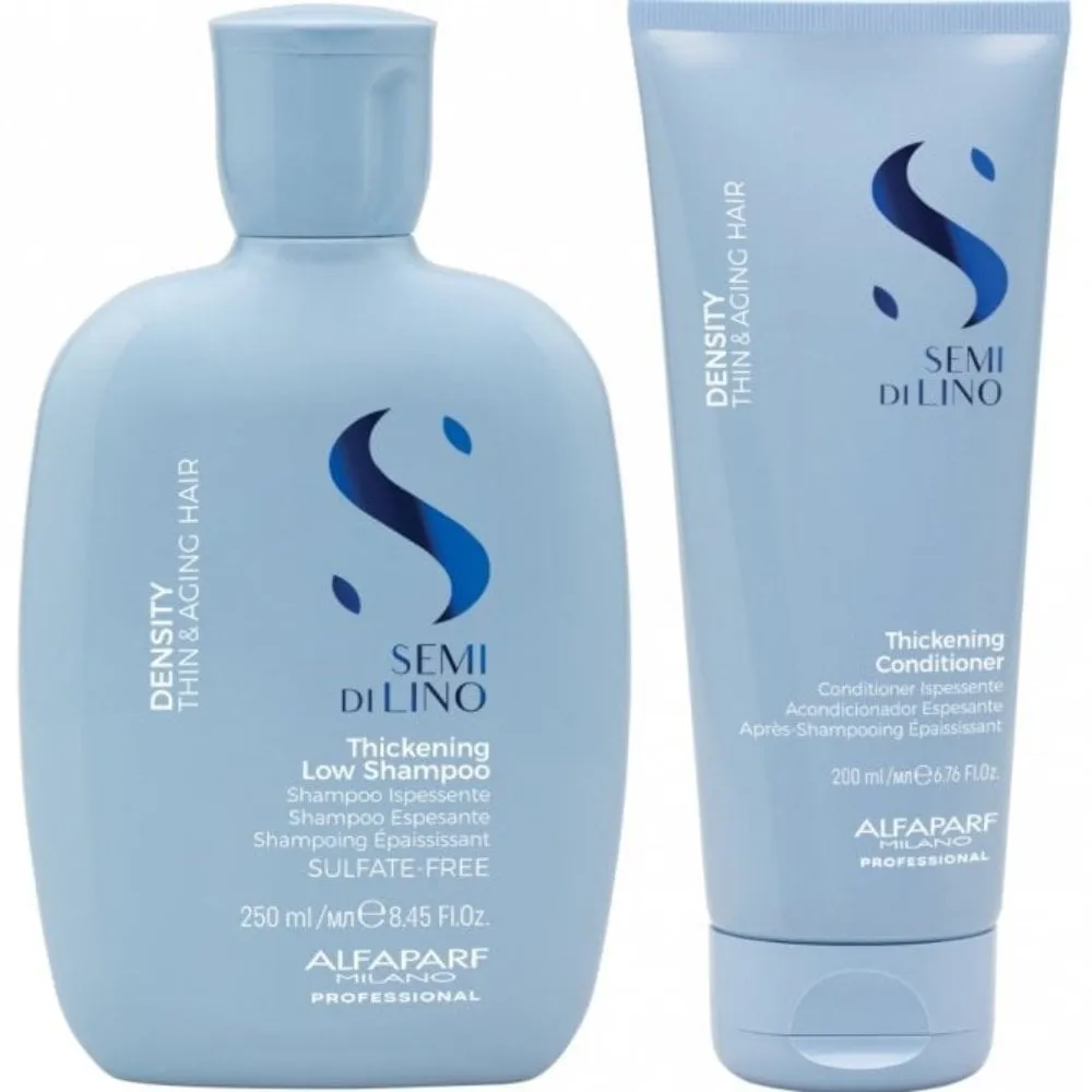 Alfaparf Milano Semi Di Lino Density Thickening Low Shampoo 250ml & Conditioner 200ml Twin