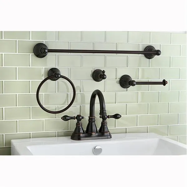 American Classic 4" Centerset Lavatory Faucet with Bathroom Accessory Package in Naples Bronze