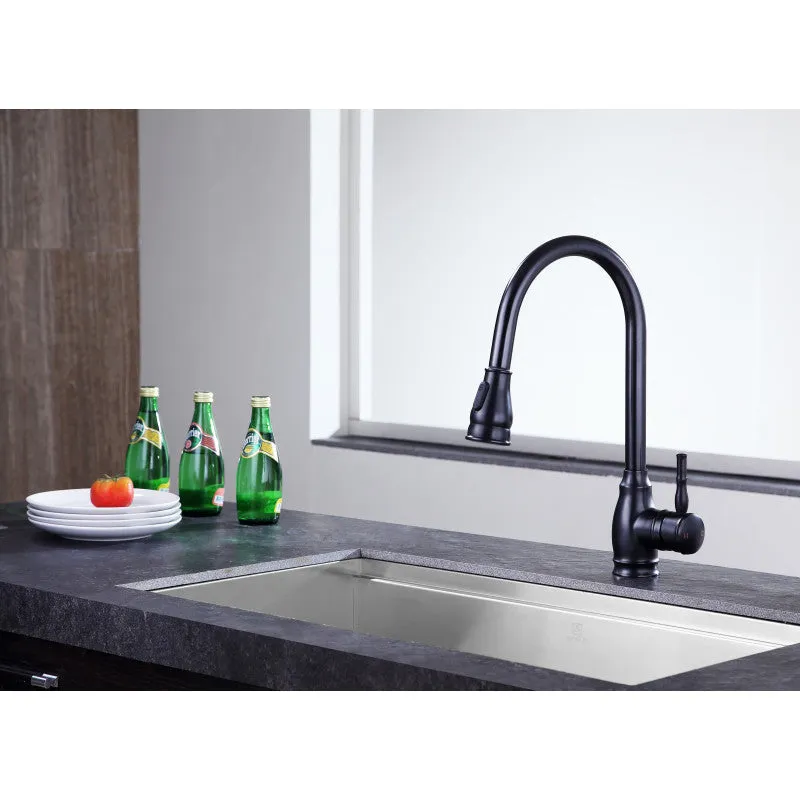 ANZZI Bell Single-Handle Pull-Out Sprayer Kitchen Faucet