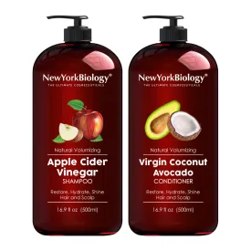 Apple Cider Vinegar Shampoo and Virgin Coconut Avocado Oil Conditioner - 16.9 fl Oz