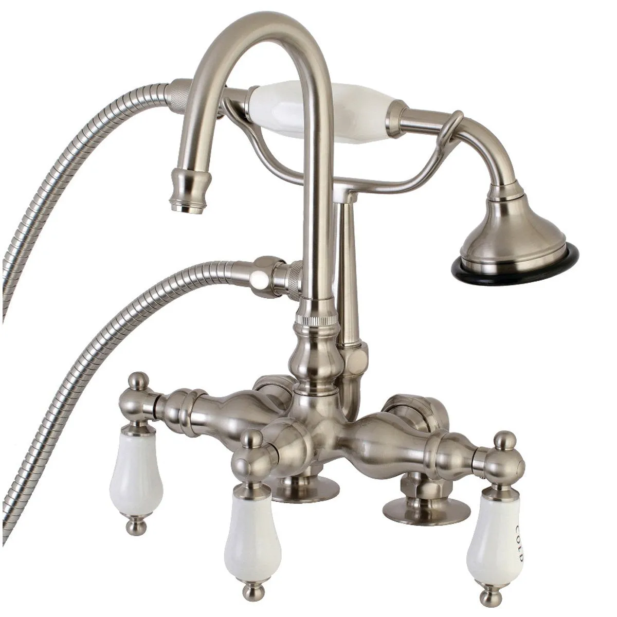 Aqua Vintage AE17TX-P Clawfoot Tub Faucet with Hand Shower