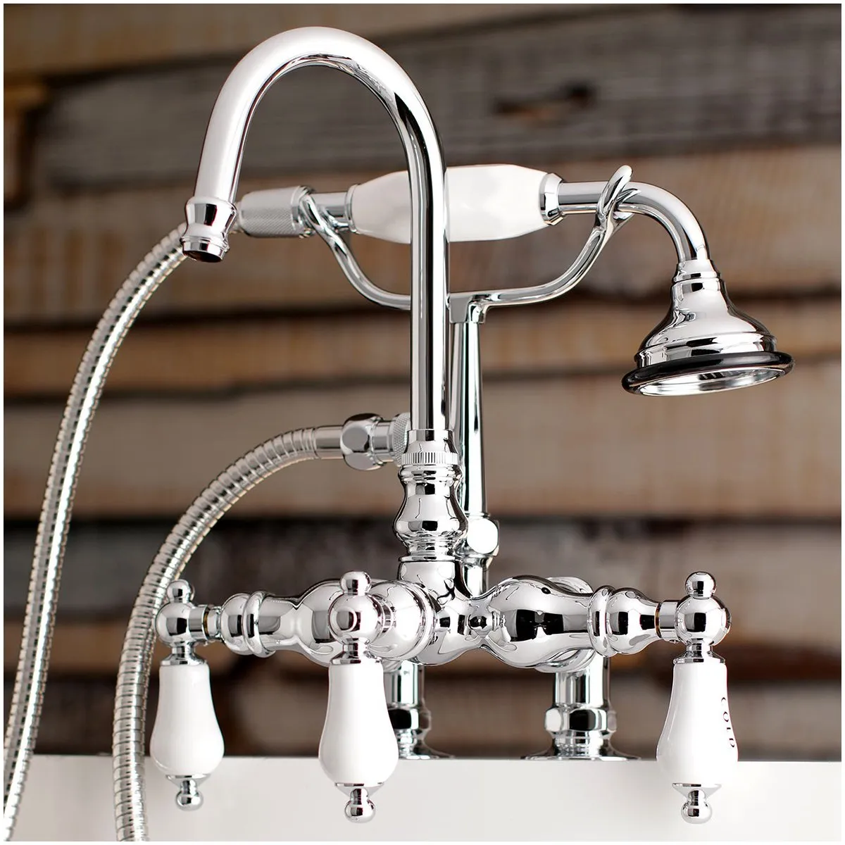 Aqua Vintage AE17TX-P Clawfoot Tub Faucet with Hand Shower