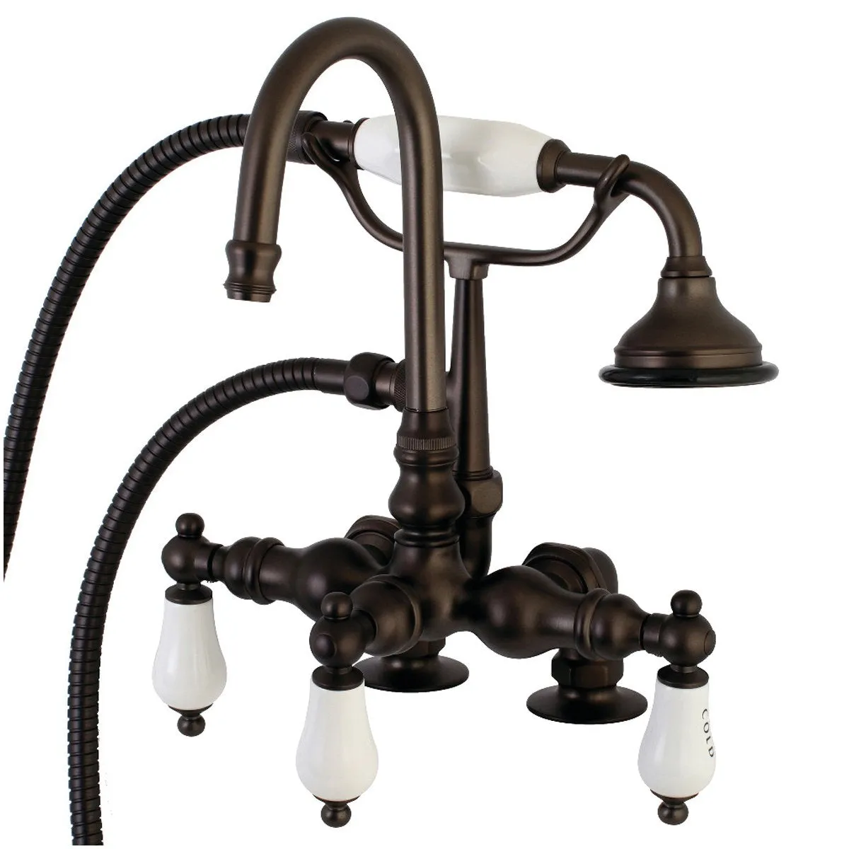 Aqua Vintage AE17TX-P Clawfoot Tub Faucet with Hand Shower