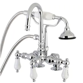 Aqua Vintage AE17TX-P Clawfoot Tub Faucet with Hand Shower