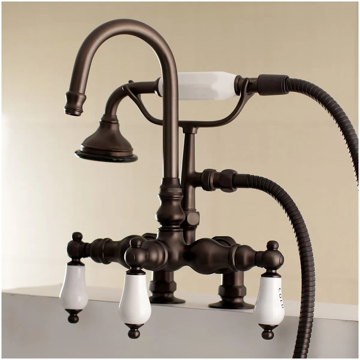 Aqua Vintage AE17TX-P Clawfoot Tub Faucet with Hand Shower