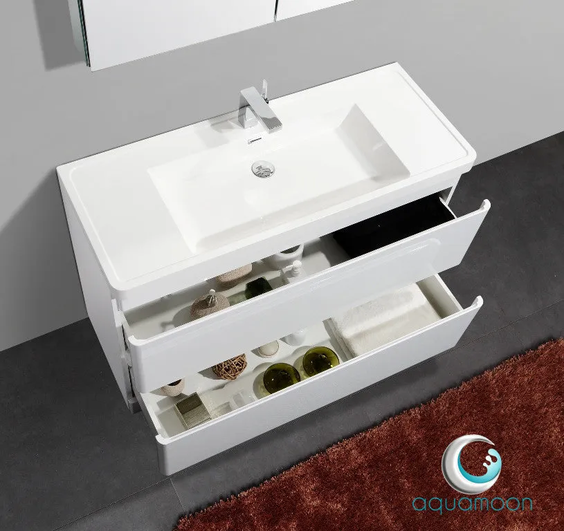 Aquamoon Glaciar 48 Modern Bathroom Vanity Set - White