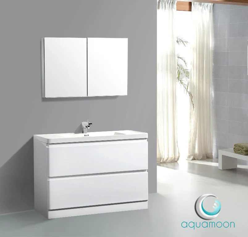 Aquamoon Glaciar 48 Modern Bathroom Vanity Set - White