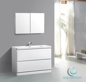 Aquamoon Glaciar 48 Modern Bathroom Vanity Set - White