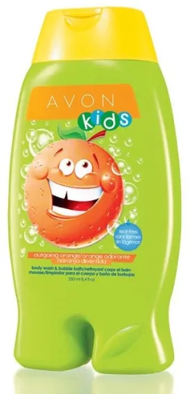 Avon Naturals Kids Outgoing Orange Body Wash & Bubble Bath - 250ml