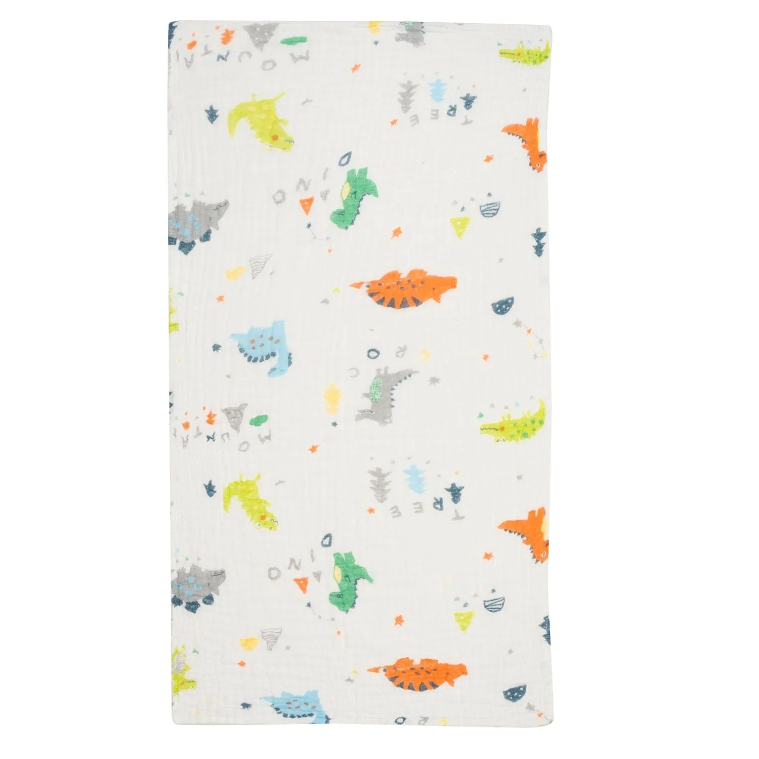 Baby Moo Dino 100% Cotton Ultra Soft Eco Friendly Absorbent Towel - White