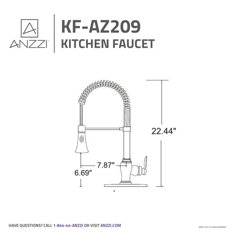 Bastion Single Handle Standard Kitchen Faucet in Brushed Nickel