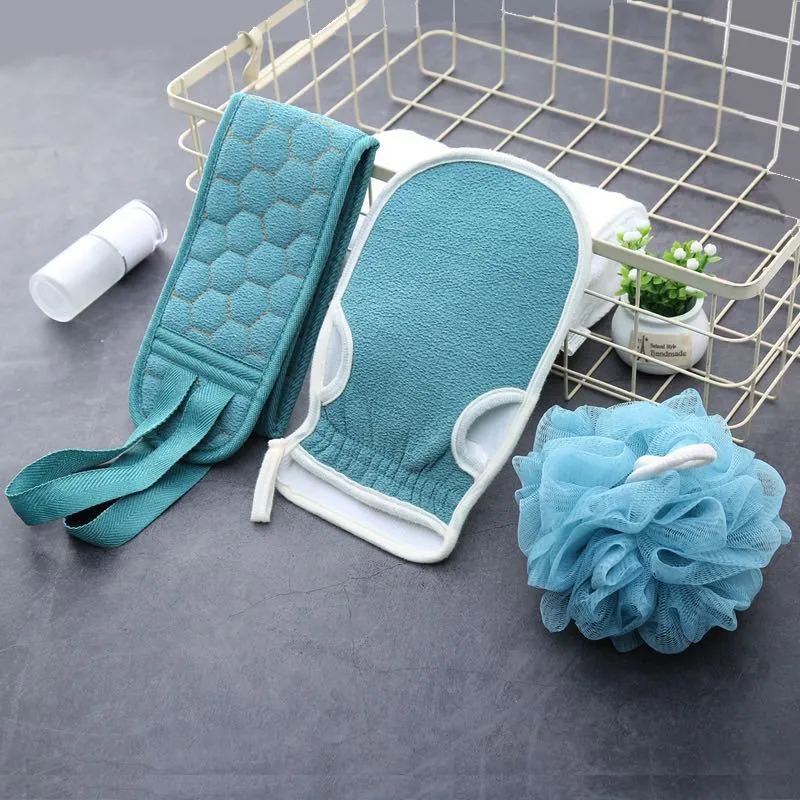 Bath Blossom Back Scrubber and Exfoliating Towel Set, HG0028