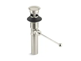 Bathroom Sink Pop-Up Clicker Drain in Vibrant Polished Nickel with Overflow (9.75" x 4.75" x 4.75")