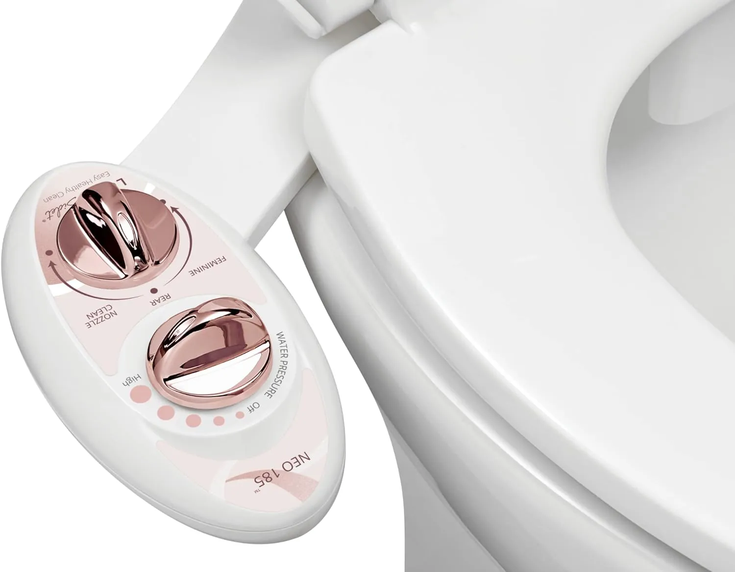 Bidet - Self-Cleaning, Dual Nozzle, Non-Electric Bidet Attachment for Toilet Seat, Adjustable Water Pressure