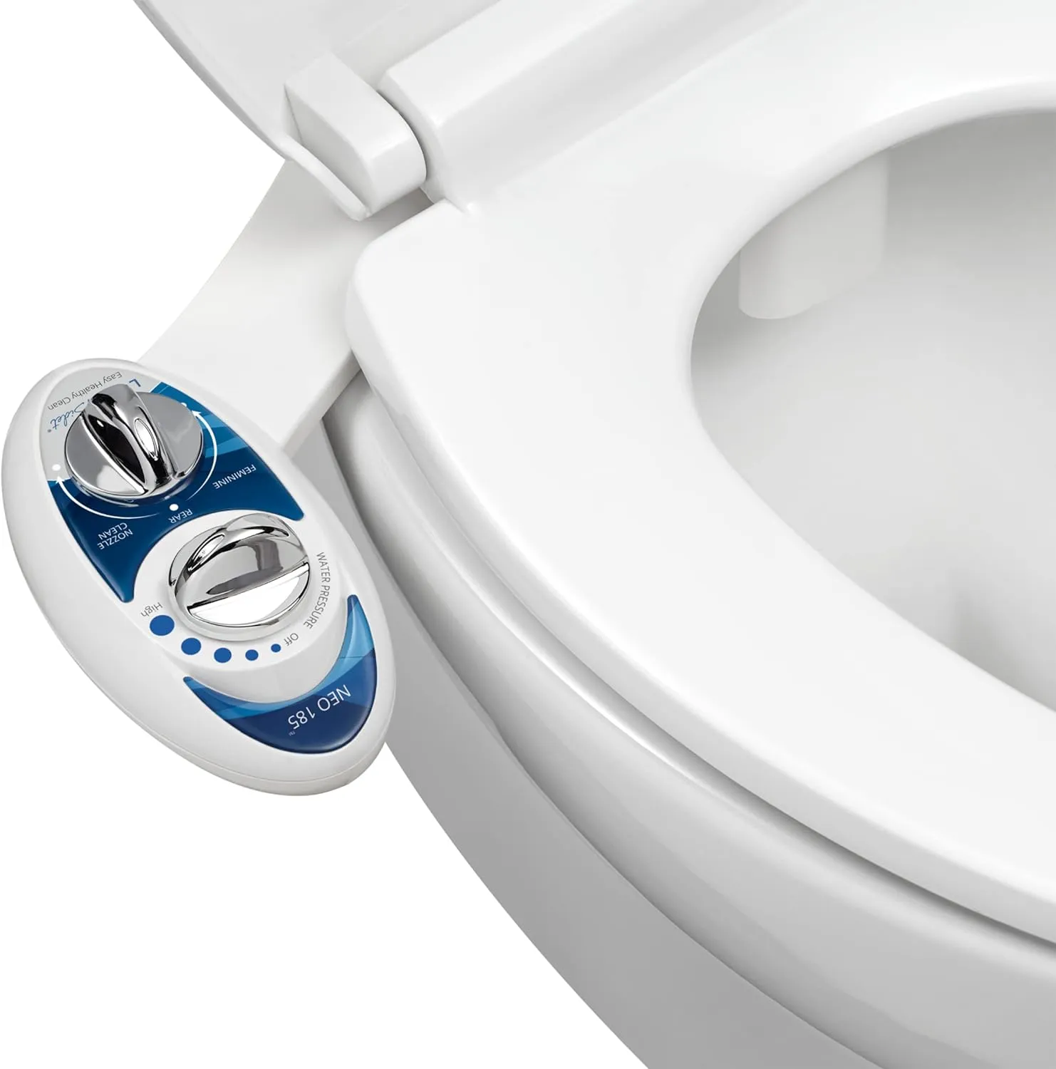 Bidet - Self-Cleaning, Dual Nozzle, Non-Electric Bidet Attachment for Toilet Seat, Adjustable Water Pressure