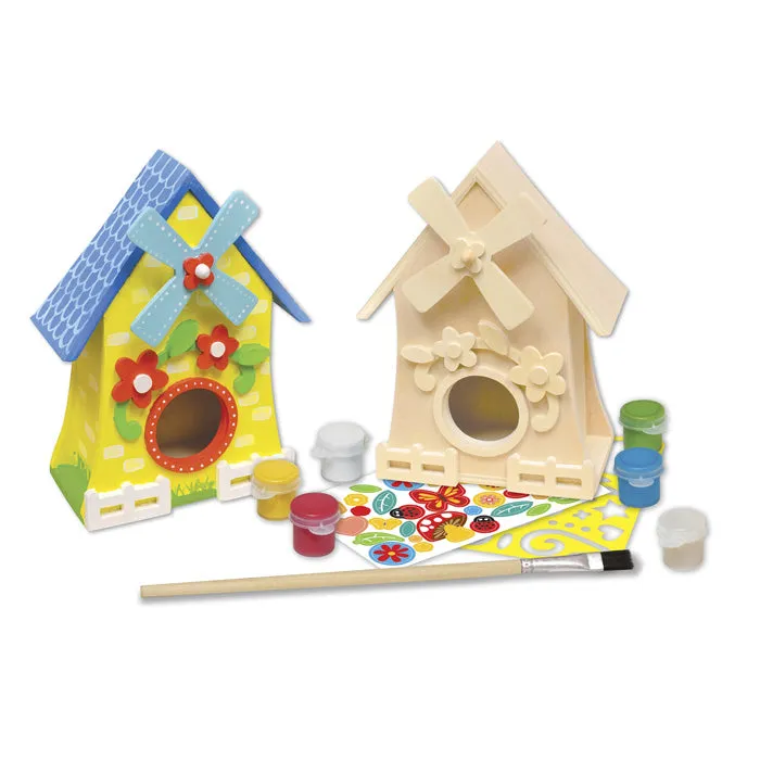 Birdhouse Windmill Wood Paint Kit