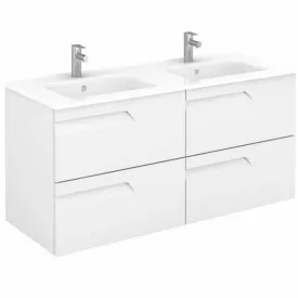 Brava Wall Hung Vanity Unit Gloss White 1200mm