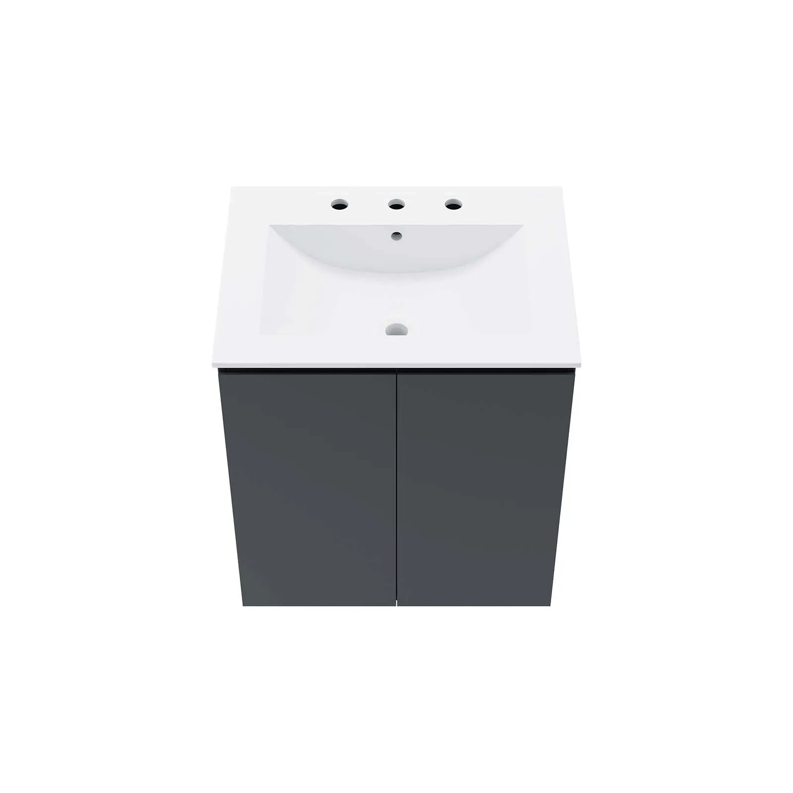 Bryn 24" Wall-Mount Bathroom Vanity Gray White EEI-5777-GRY-WHI