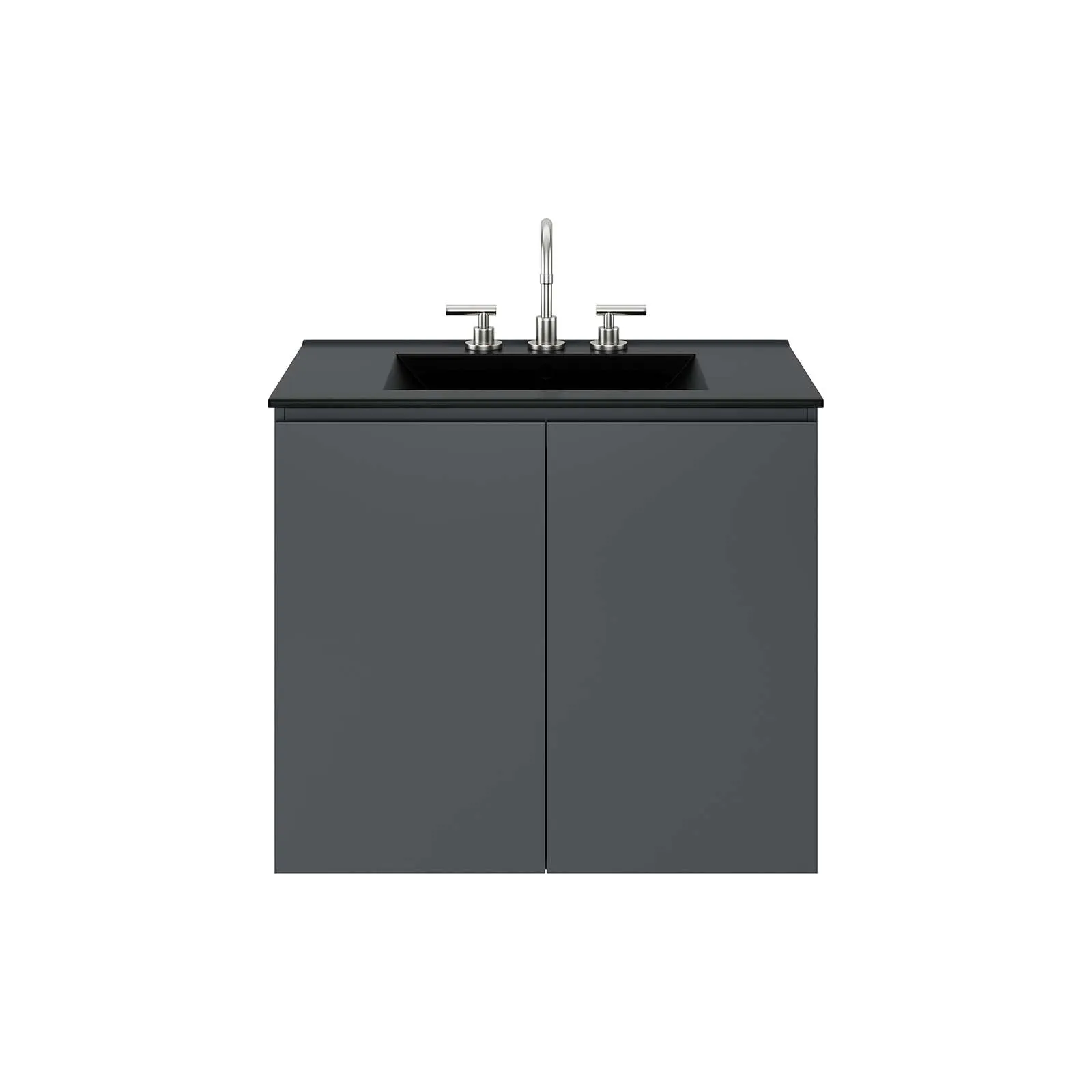 Bryn 30" Wall-Mount Bathroom Vanity Gray Black EEI-5778-GRY-BLK