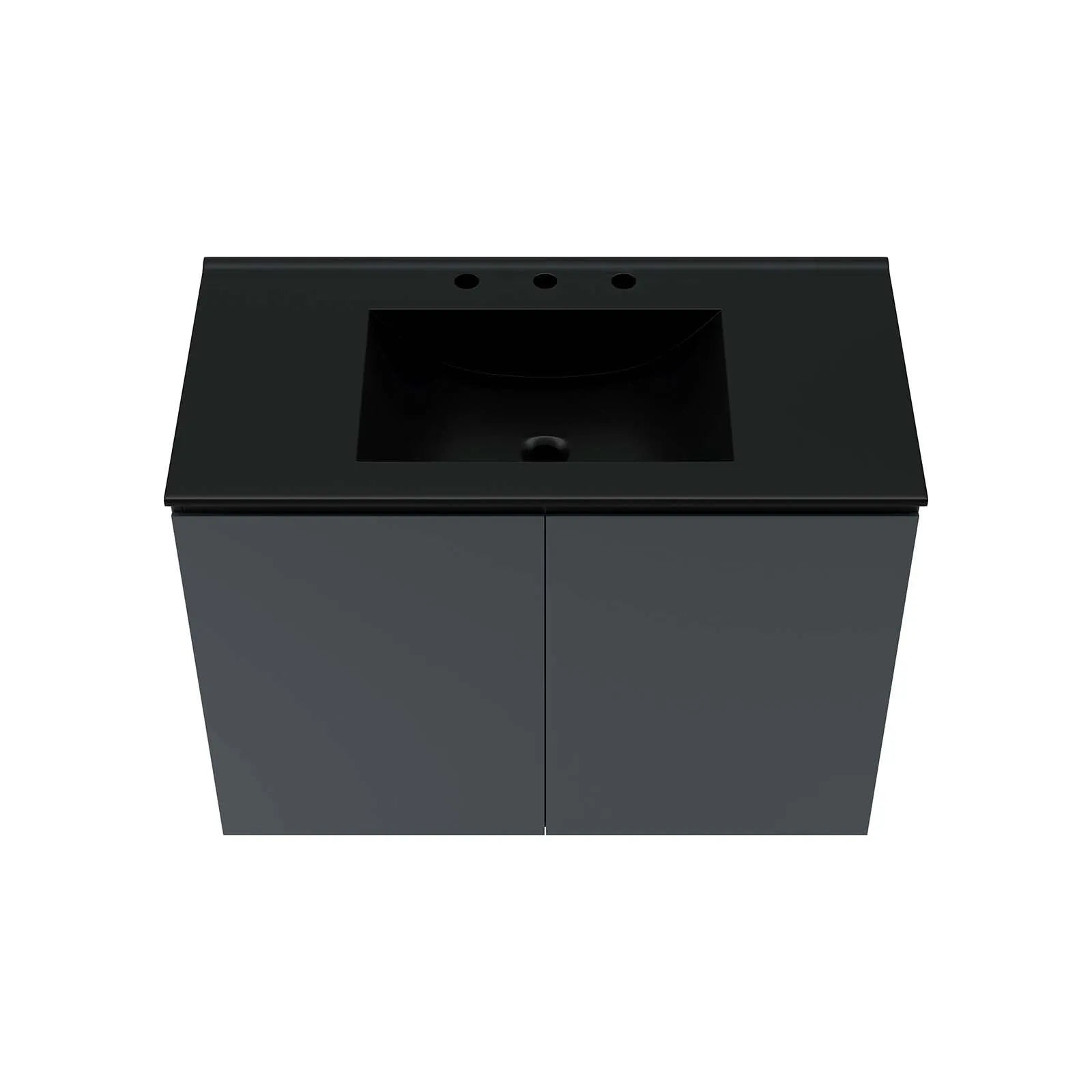 Bryn 36" Wall-Mount Bathroom Vanity Gray Black EEI-5779-GRY-BLK