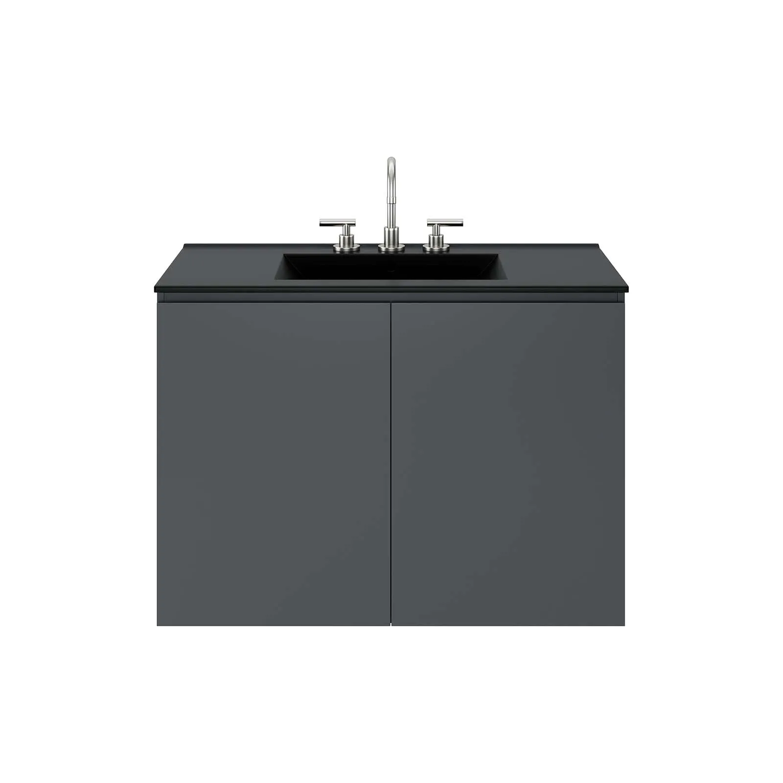 Bryn 36" Wall-Mount Bathroom Vanity Gray Black EEI-5779-GRY-BLK