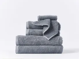 Cloud Loom Steel Blue Organic Bath Towels