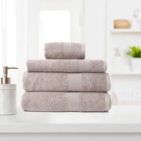 Copy of Royal Comfort 4 Piece Cotton Bamboo Towel Set 450GSM Luxurious Absorbent Plush  Champagne