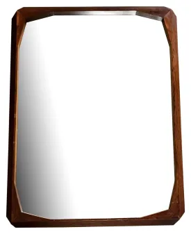 Cristallux Italian Sculptural Teak Wall Mirror, Cesana &amp; C. 1950s