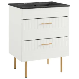 Daybreak 24" Bathroom Vanity White Black EEI-5819-WHI-BLK