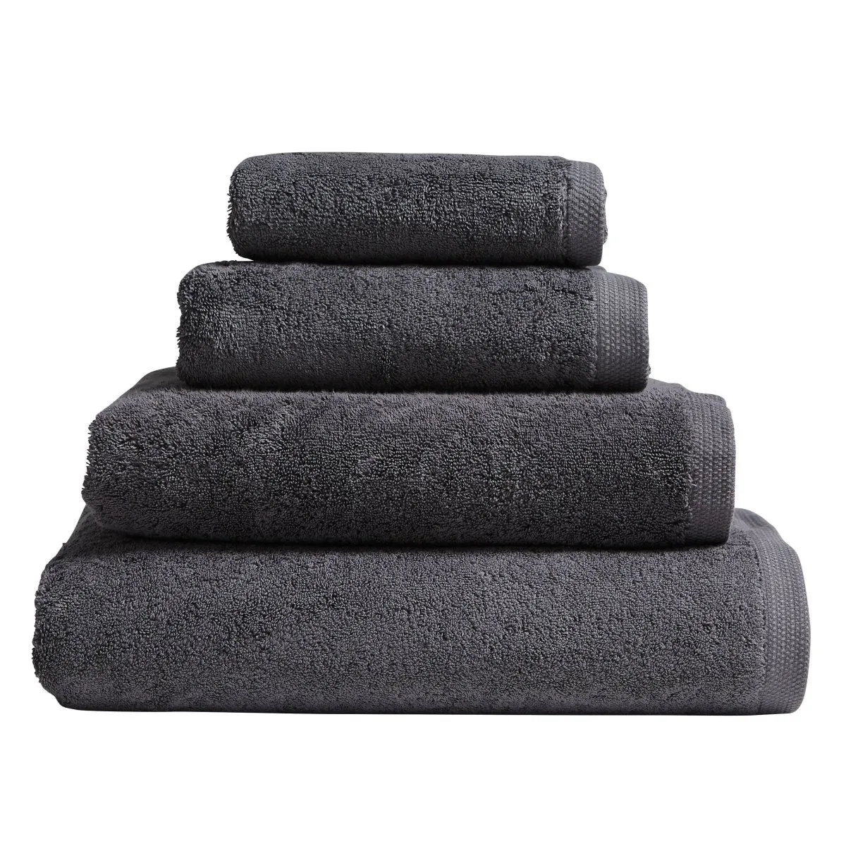 Essentiel Graphite Grey Bath Towels by Alexandre Turpault