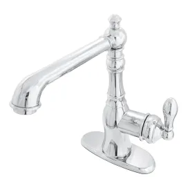 Fauceture FSY7201ACL American Classic Single-Handle Bathroom Faucet with Push Pop-Up and Cover Plate