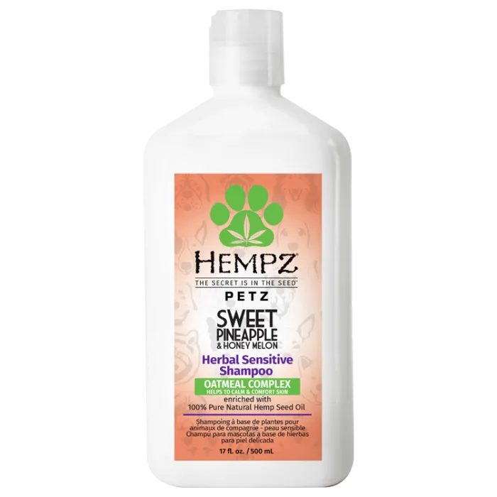 Hempz Petz Herbal Sensitive Shampoo Sweet Pineapple & Honey Melon - 17 oz.