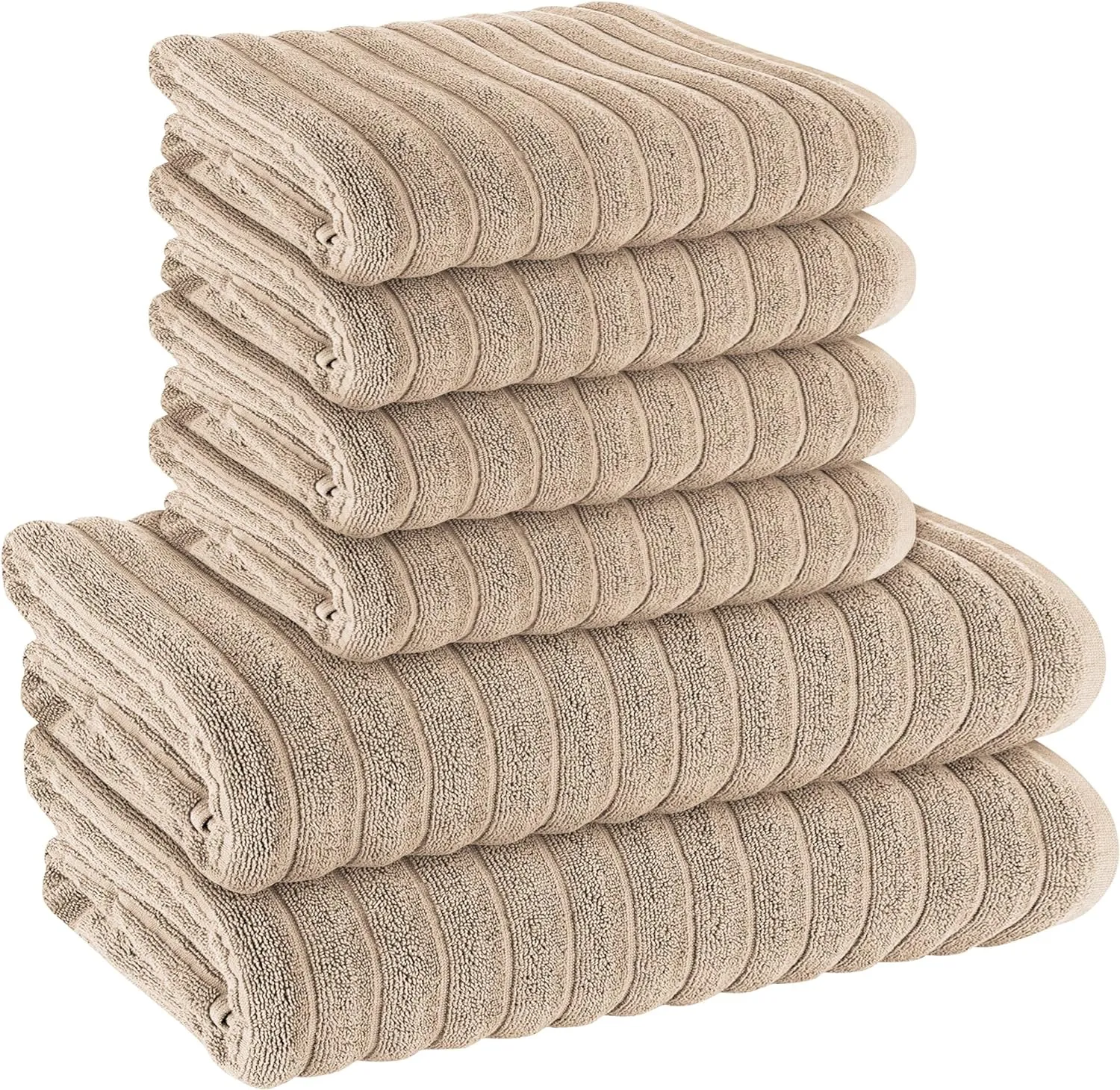 Hydro Cotton Ribbed Towels Highly Absorbent Luxurious Soft Lightweight Quick Dry, Jumbo Bath Sheet Packs & Towel Bale Sets Available by OLIVIA ROCCO