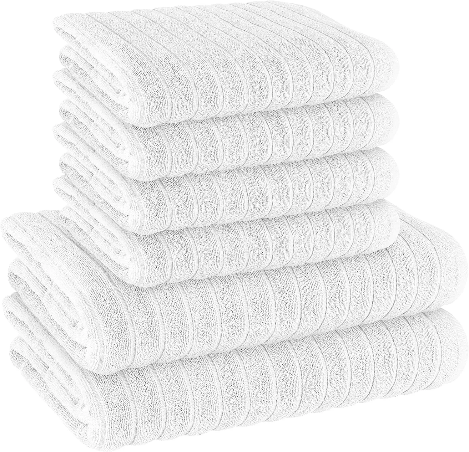 Hydro Cotton Ribbed Towels Highly Absorbent Luxurious Soft Lightweight Quick Dry, Jumbo Bath Sheet Packs & Towel Bale Sets Available by OLIVIA ROCCO