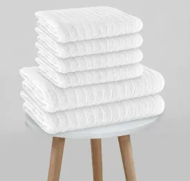 Hydro Cotton Ribbed Towels Highly Absorbent Luxurious Soft Lightweight Quick Dry, Jumbo Bath Sheet Packs & Towel Bale Sets Available by OLIVIA ROCCO