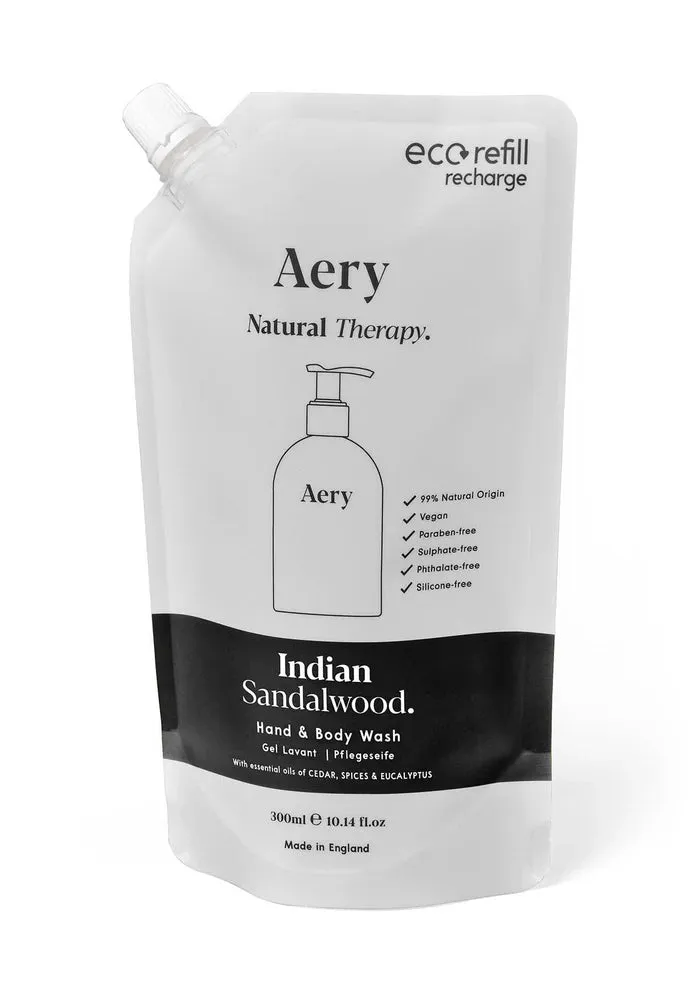 Indian Sandalwood Hand & Body Wash Refill - Pepper Raspberry and Tonka - Aery Living