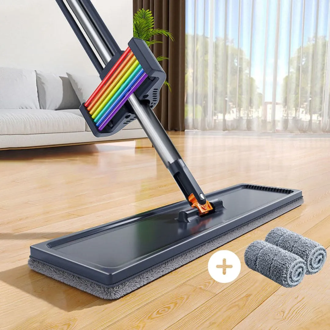 Joybos Easy Clean Rainbow Flat Mop Black 50cm